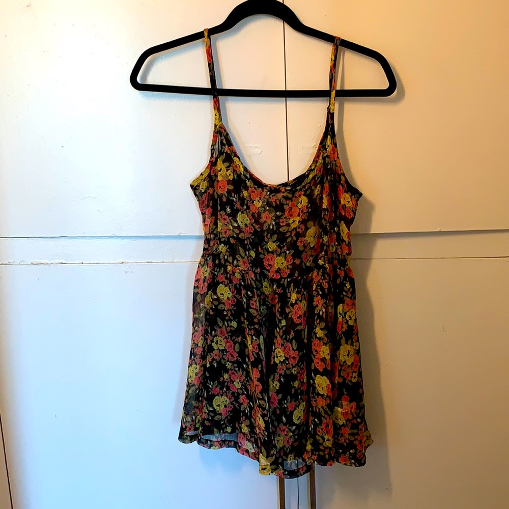 Sheer floral baby doll top from Nordstrom